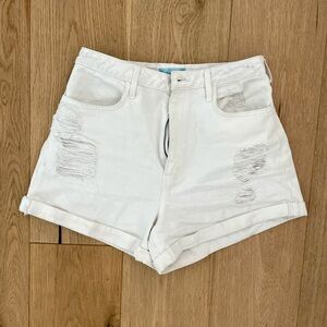 Show Me Your Mumu white cut-off shorts - size 29